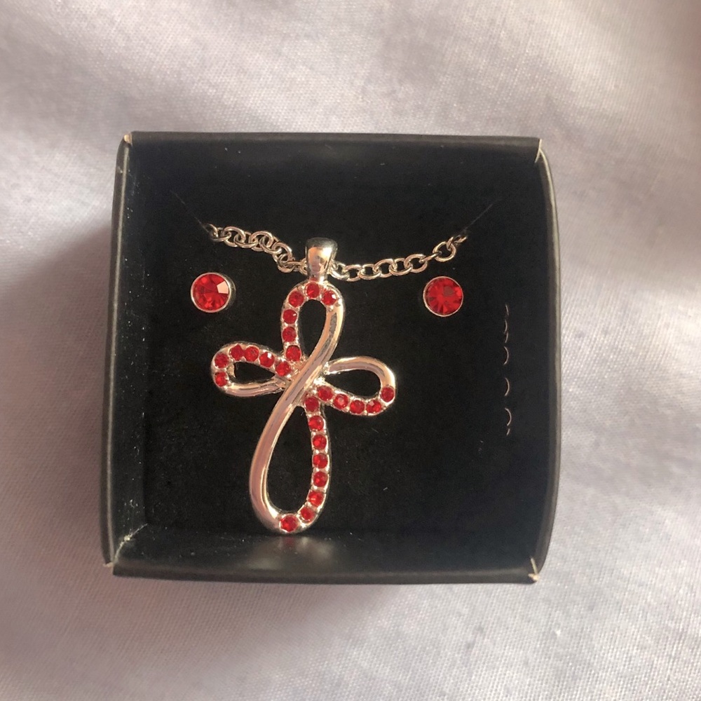 AVON Cross Earring/Necklace set